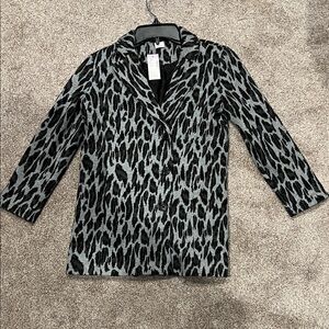 Girls New Leopard Print Coat size 7/8